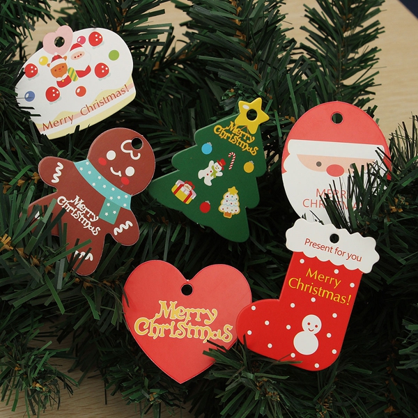 50pcs Hanging Tag Gift Christmas Decoration DIY Parts