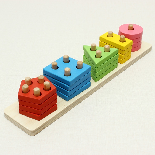 5 Column Shape Rectangular Line Puzzle Education Toys