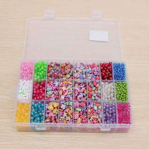 Handmade DIY Rainbow Beads 24 Case With Box