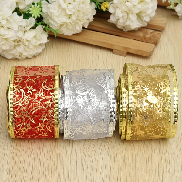 2m Ribbon Decorated Christmas Tree Decorations Small Volume Ribbon