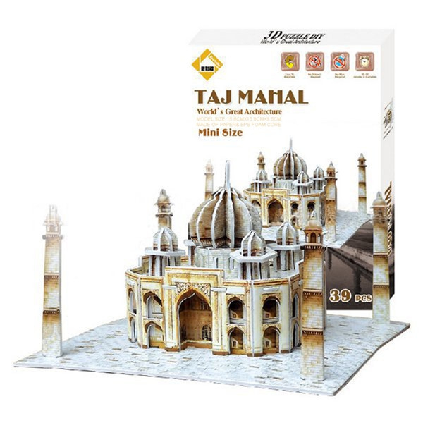 Colourful Carboard Jigsaw Model 3D DIY Puzzle Taj Mahal 39pcs