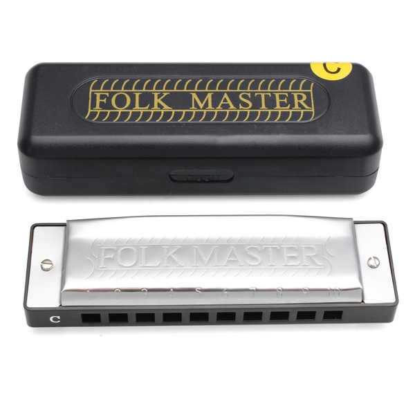 Linko 10 Hole Folk Blues Harmonica Key of C