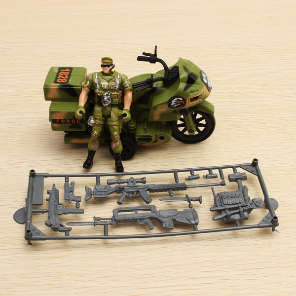 Motocross Soldier Set Movable Joints Model Toy Action Figure