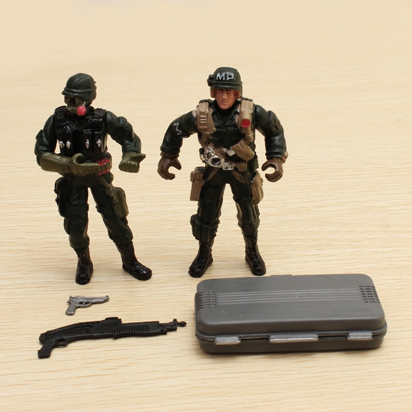 2PCS Special Forces Soldier Toy Action Figure Dynamic Model 1:18