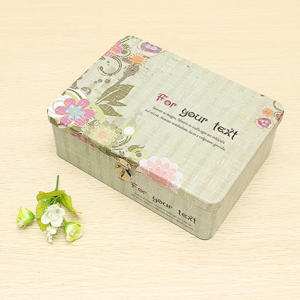 Zakka Jewelry Box Tin Boxes With The Lock Multi-function