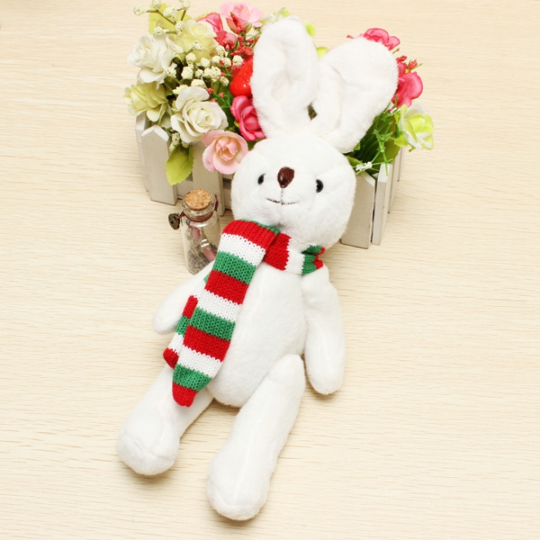 Plush Toys Scarf White Rabbit Doll Kids Toys Christmas Gift