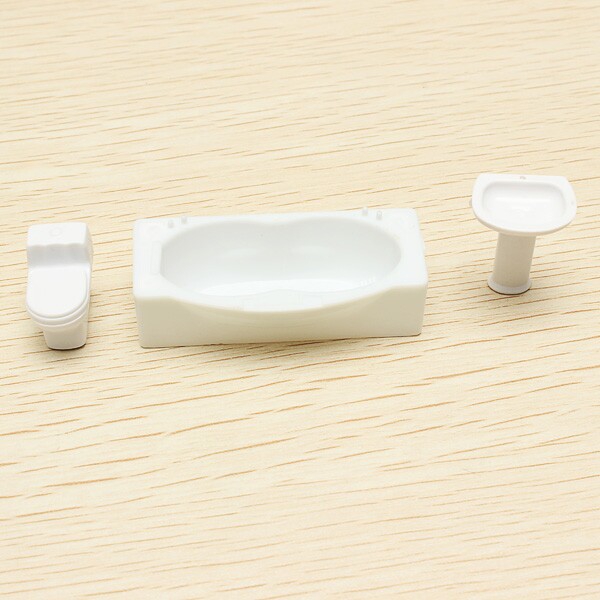 Mini Scale Bathroom Furniture Set Models For Indoor Design 1:30