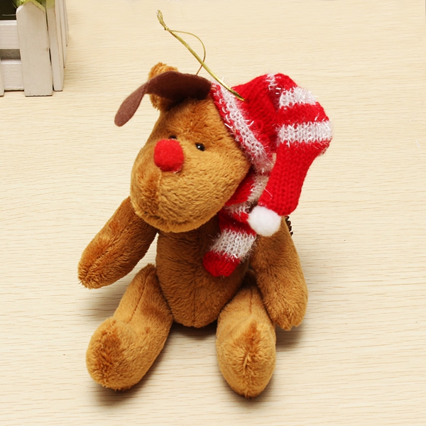 Christmas Elk Plush Fabric Doll Christmas Tree Decoration Ornaments