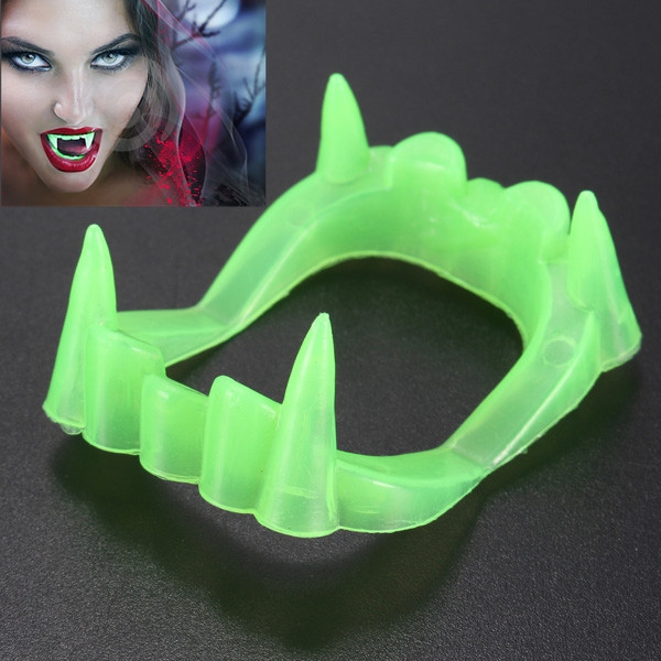 Bloodcurdling Vampire Werewolves Fake Glow Teeth Halloween Prop