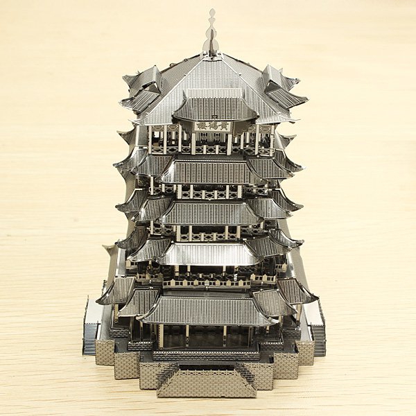 PIECECOOL Yellow Crane Tower DIY 3D Laser Cut Models Puzzle