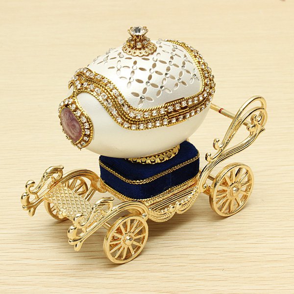 Royal Carriage Egg Carving Music Box DIY Gift