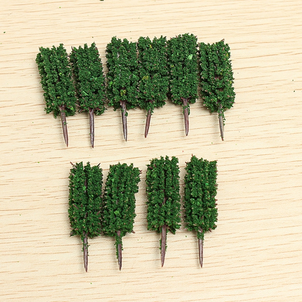 10PCS DIY Sand Model Material Cylindrical Plastic Model Tree 4.5CM