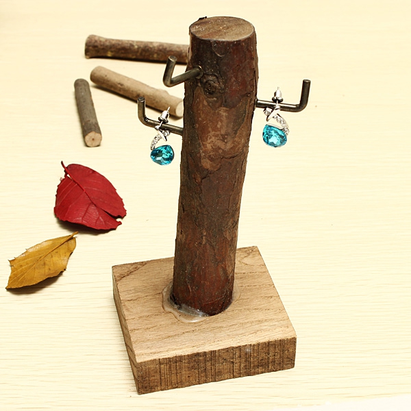 Mini Stump Table Photo Props Jewelry Frame Wooden Set