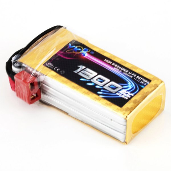 YKS BW140 11.1V 1300MAH 20C 3S T Plug Li-Po Battery For QAV 250