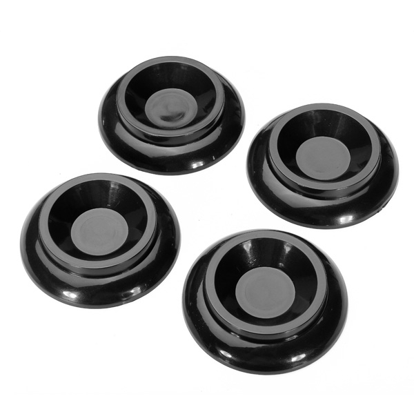 4Pcs Black Plastic Upright Piano Caster Cups Pads Floor Protector