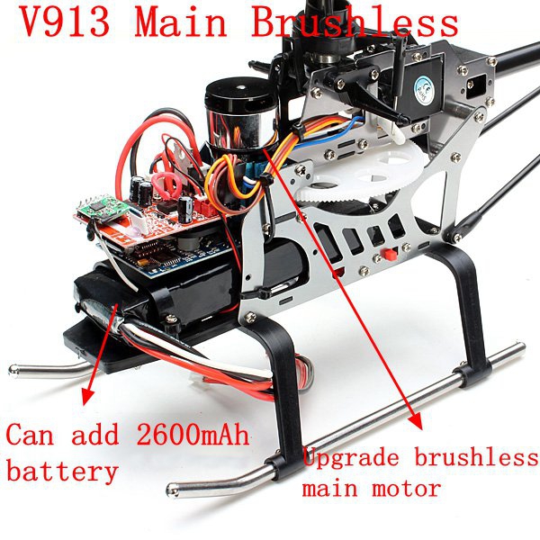 WLtoys V913 Main Brushless Version 2.4G 4CH RC Helicopter BNF 