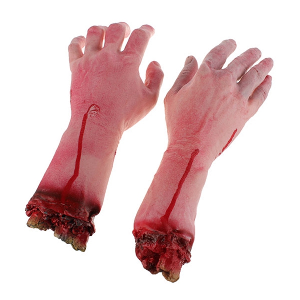 Bloody Cut Off Fake Lifesize Arm Hand Scary Halloween Prop