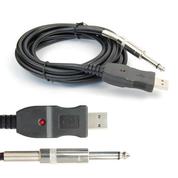 10Feet 6.3mm USB Guitar Cable For PC Recording Cable Adapter