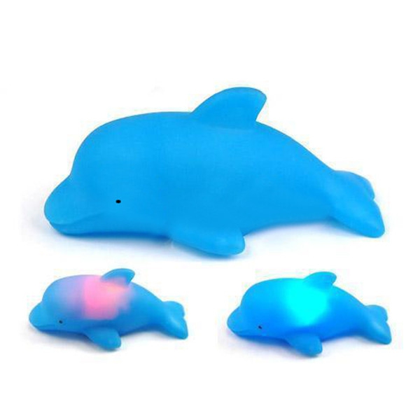 LED Flashing Dolphin Light Lamp Baby Kids Bath Toy