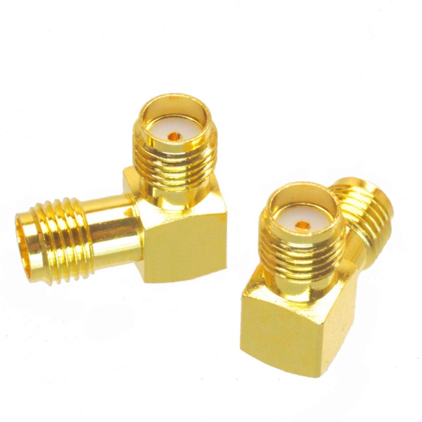 SMA Female to SMA Female Right Angle Adapter Connector 