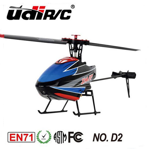 UDI D2 2.4G 4CH 6 Axis Gyro Flybarless Mini RC Helicopter RTF 