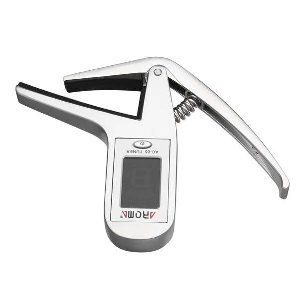 AROMA AC05 Guitar Digital Tuner Guitar Capo Sliver 2 In 1