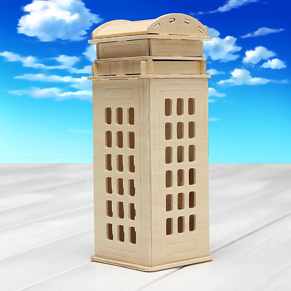 Classic British Telephone Booth Wooden 3D Jigsaw Puzzle