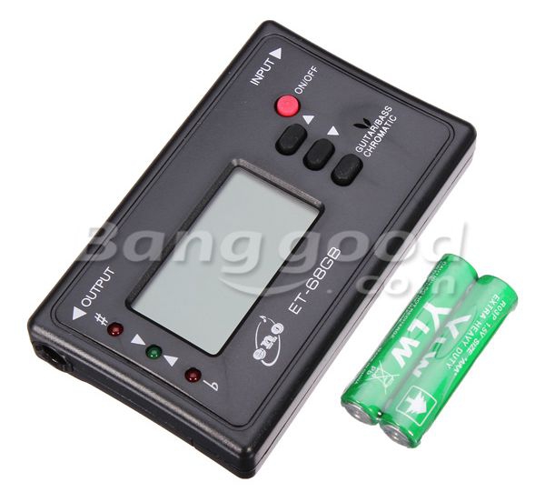 Electric Guitar Bass Digital Tuner ET-68GB Clip on Chromatic 