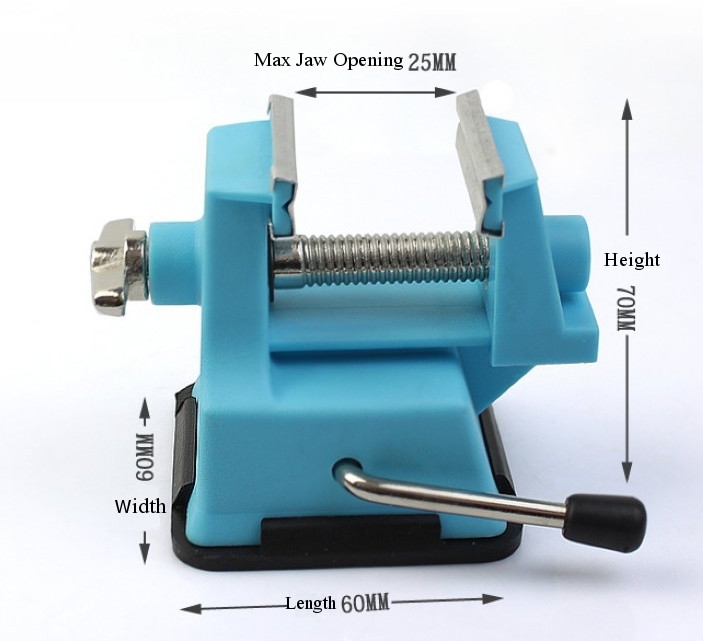PD-372 Mini Work Bench Vise Plastic Bench Vise Jaw Opening 25mm