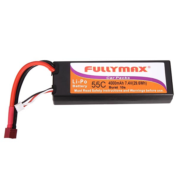 7.4V 4000mAh 55C Lipo Battery For Wltoys A929 1/8 RC Car 