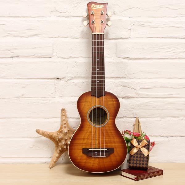 Ukulele UK-S302 21-inch Four-string Guitar Tiger Stripes Okoume Panel