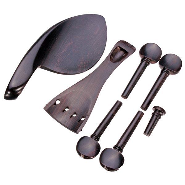4/4 Violin Ebony Accessories chin rest end pin 4 pegs parts