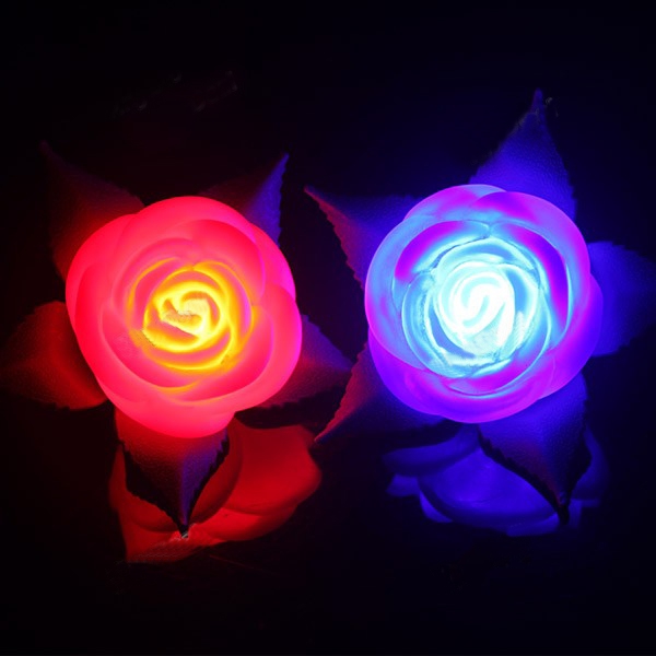Romantic LED Rose Flower Toys Light LED Luminous Plastic Rose