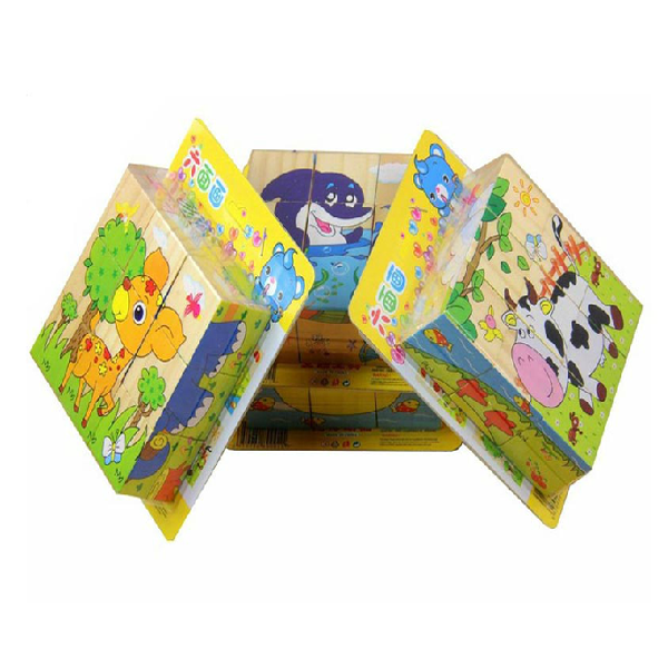 Wooden 3D Marine Animals Puzzle Wisdom Jigsaw Child Education Toy