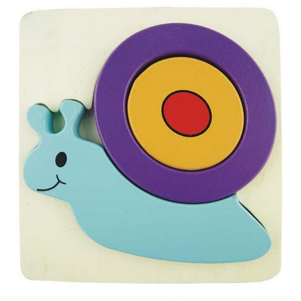 3D Assembled Snail Wooden Puzzle Preschool Educational Toy