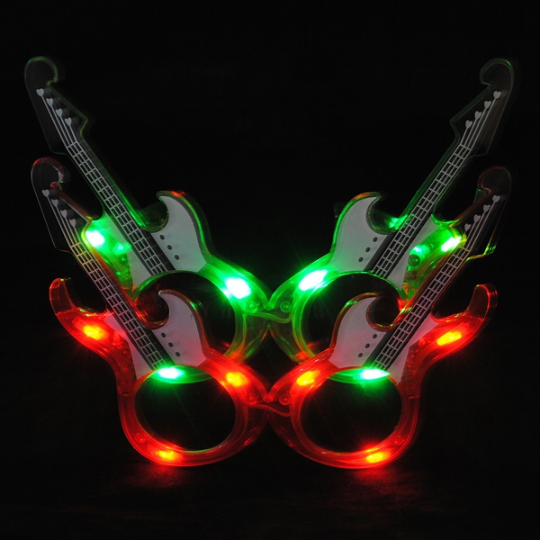 Rock Guitar LED Shades Novelty Guitar Glasses Random Color