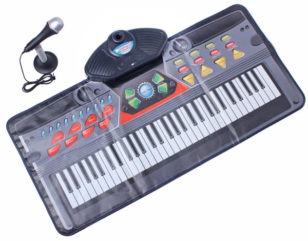 61 Keys Electronic Keyboard Playmat With Mic & Stand