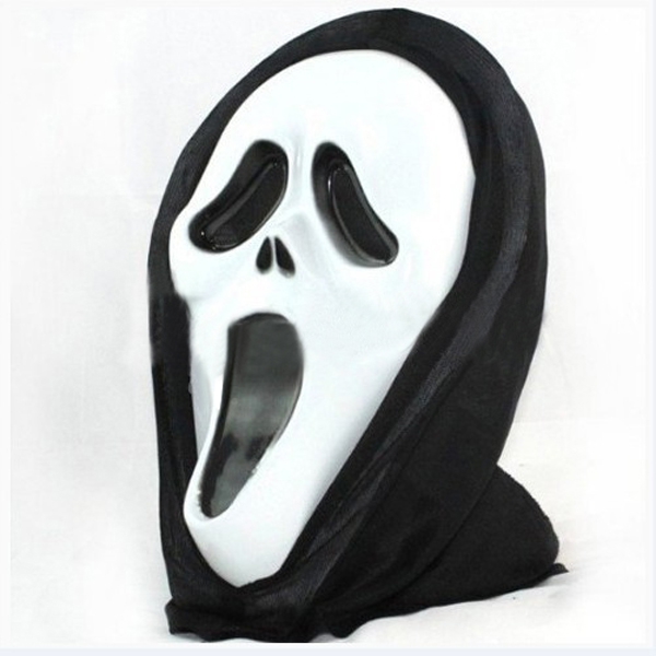 Crazy Scared Ghost Scream Face Mask Costume Party Halloween Carnival