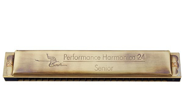 Swan SW24-14 Key Of C 24 Holes Tremolo Harmonica Cinnamon
