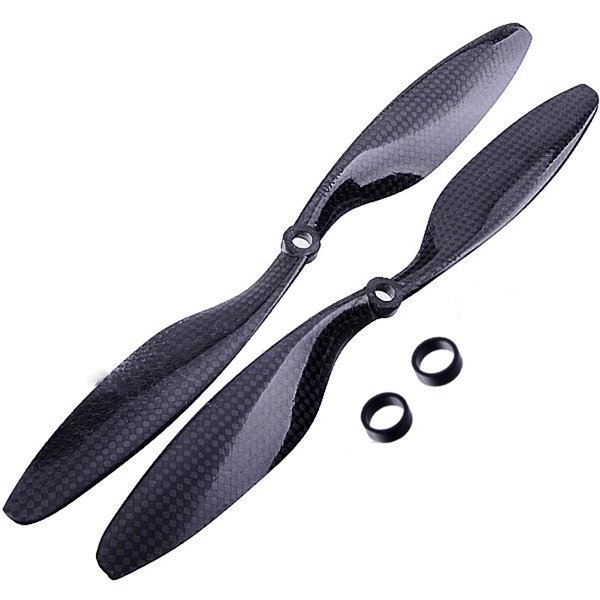 12x3.8 1238 Carbon Fiber Cw CCW Propeller For Rc Quadcopter