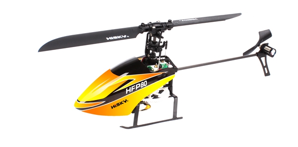 Hisky HFP80 Flybarless 4CH 3 Axis Gyro RC Heli with Radio Adapter HT8 