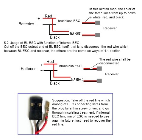 5A Switch Power Mode External BEC for Skyartec Wasp X3V
