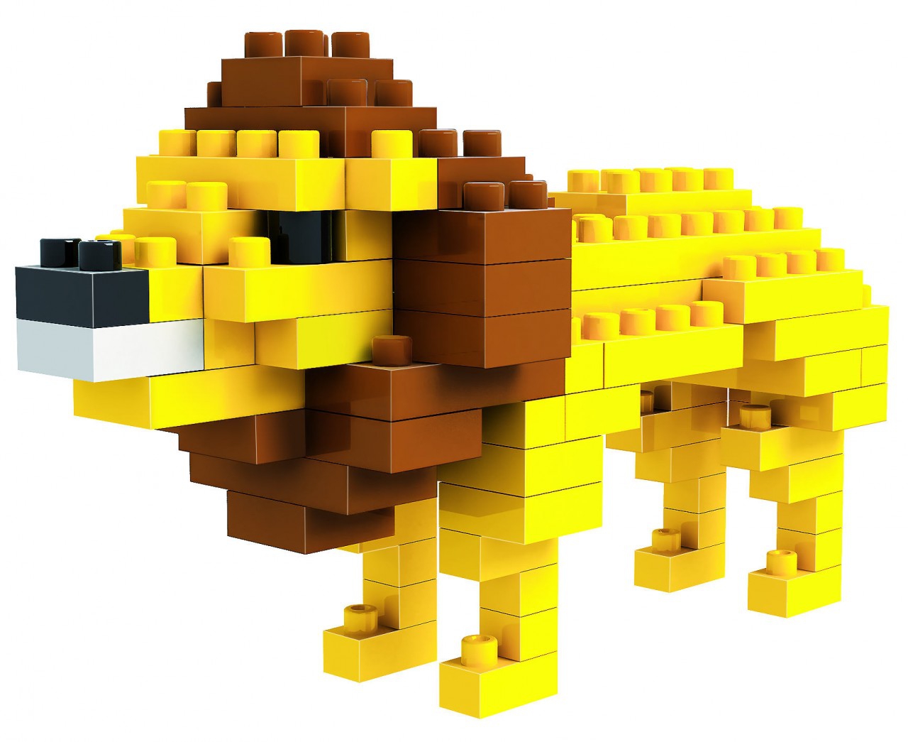 9317 Lion Plastic Mini Diamond Blocks Assembled Brick Block Toys