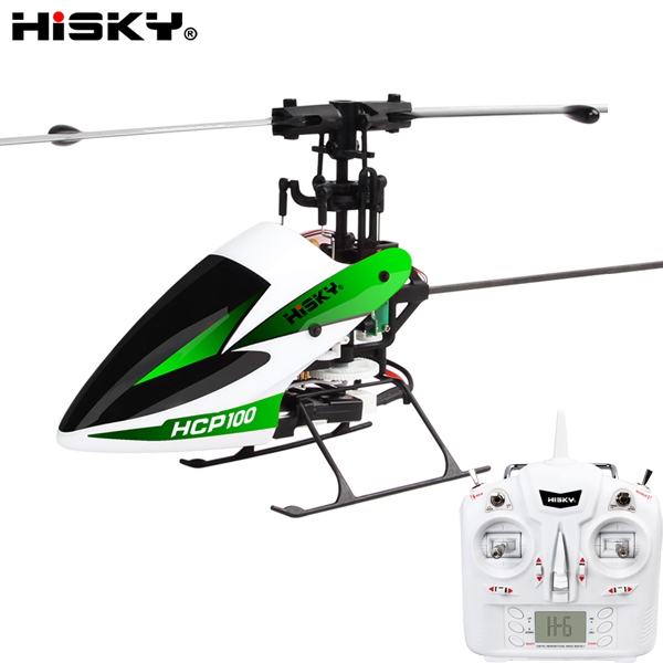 Hisky HCP100 2.4G 6CH 3 Axis Gyro Flybarless RC Helicopter H-6 RTF