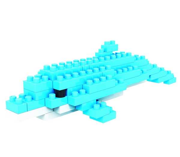 9319 Dolphin Plastic Mini Diamond Blocks Assembled Brick Block Toys