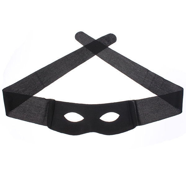 Black Cloth Bandit Robber Fancy Halloween Costume Eye Mask