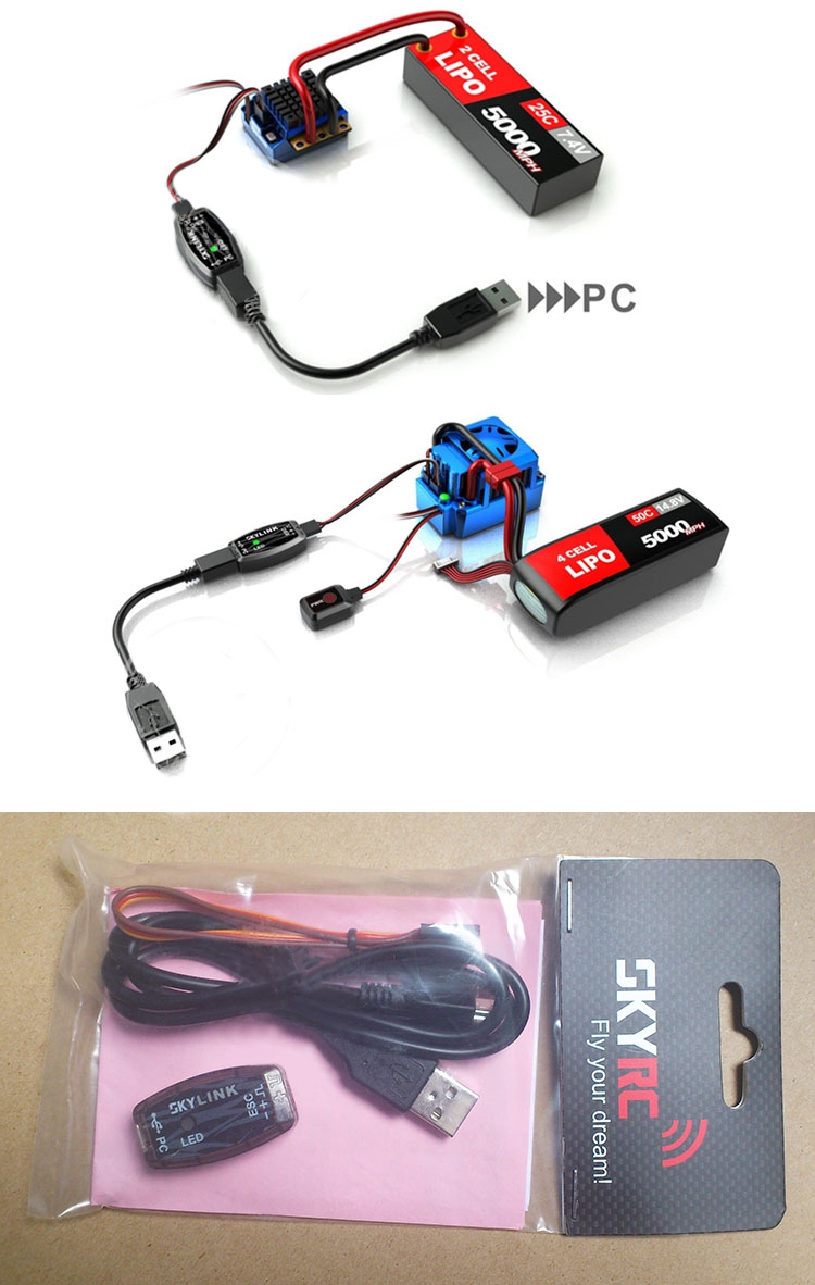 SKYRC RC SKYLINK PC Program Adapter ESC Program Cable SK-600013