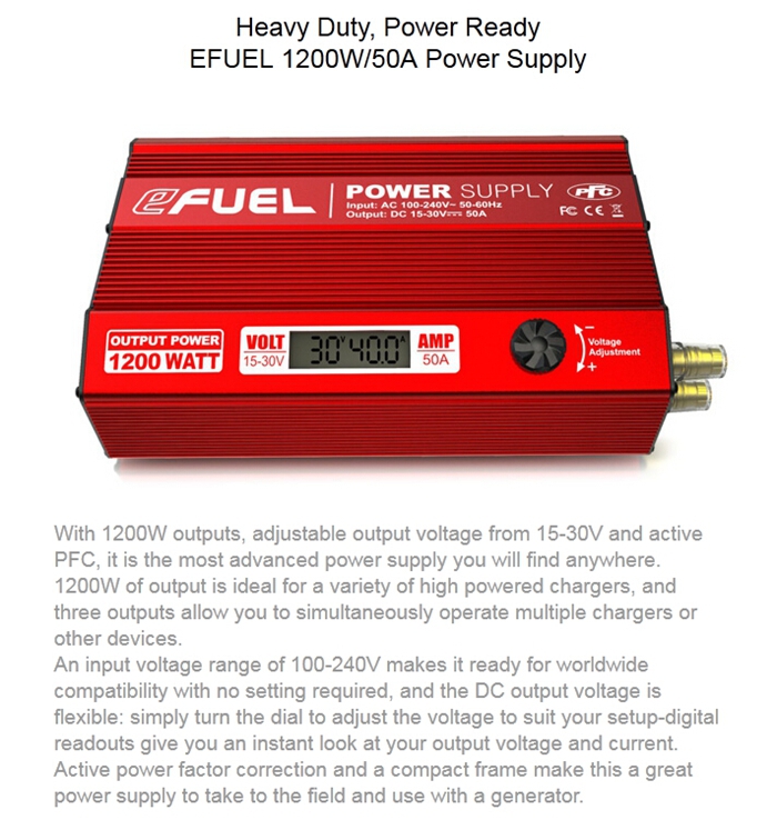 SKYRC Efuel 50A/1200W HV Power Supply 