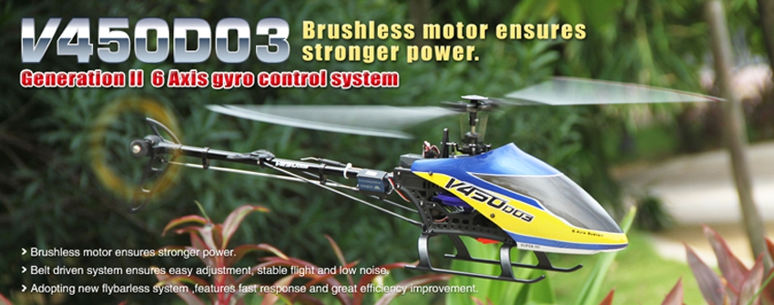 Walkera V450D03 Generation II 6 axis Gyro Flybarless Helicopter BNF