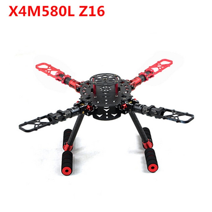 FCMODEL X4M580L Z16 580mm Carbon Fiber Floding CNC Process Quadcopter Frame Kit